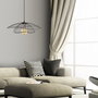Opviq Lámpara de Araña de Metal Negro con Altura Ajustable